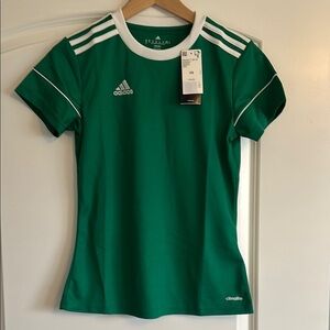 NWT women’s Adidas Green Sports Jersey Shirt, XS
